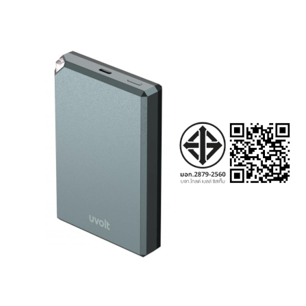 แบตเตอรี่สำรองไร้สาย UVOLT EP10W-01-GRY (EP-P110) 10,000 MAH สีเทา รองรับชาร์จเร็ว PD20W_2